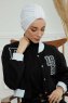 Laura - White Cotton Turban