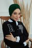 Laura - Dark Green Cotton Turban