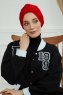 Laura - Red Cotton Turban