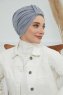 Laura - Light Grey Cotton Turban