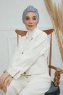 Laura - Light Grey Cotton Turban