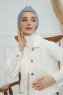 Laura - Light Grey Cotton Turban