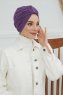 Laura - Violet Cotton Turban