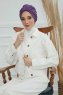 Laura - Violet Cotton Turban