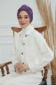 Laura - Violet Cotton Turban