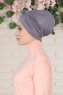 Astrid - Grey Cotton Turban - Ayse Turban