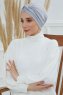 Astrid - Light Grey Cotton Turban