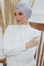 Agnes - Light Grey Cotton Turban