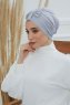 Agnes - Light Grey Cotton Turban