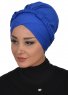 Olivia - Blue Cotton Turban - Ayse Turban