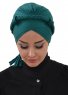 Olivia - Dark Green Cotton Turban - Ayse Turban