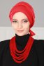 Olivia - Red Cotton Turban - Ayse Turban