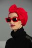 Julia - Red Cotton Turban - Ayse Turban