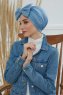 Julia - Sky Blue Cotton Turban