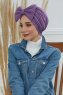 Julia - Violet Cotton Turban