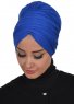 Wilma - Blue Cotton Turban - Ayse Turban
