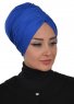 Wilma - Blue Cotton Turban - Ayse Turban