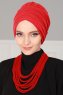 Wilma - Red Cotton Turban - Ayse Turban