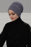 Wilma - Grey Cotton Turban - Ayse Turban