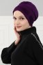 Linda - Purple Cotton Turban - Ayse Turban