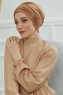 Linda - Light Brown Cotton Turban