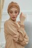 Linda - Light Brown Cotton Turban
