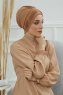 Linda - Light Brown Cotton Turban