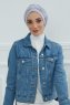 Linda - Light Grey Cotton Turban