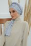 Rebecca - Light Grey Cotton Turban