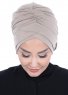 Elisabeth - Taupe Cotton Turban