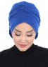 Elisabeth - Blue Cotton Turban