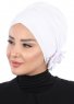 Elisabeth - White Cotton Turban