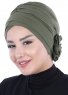 Elisabeth - Khaki Cotton Turban