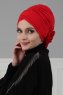 Elisabeth - Red Cotton Turban
