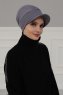 Sandra - Grey Cotton Turban - Ayse Turban