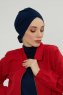 Ellie - Navy Blue Cotton Turban