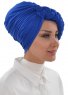 Theresa - Blue Cotton Turban - Ayse Turban