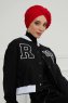 Theresa - Red Cotton Turban - Ayse Turban