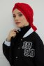 Theresa - Red Cotton Turban - Ayse Turban