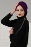 Theresa - Purple Cotton Turban - Ayse Turban