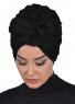 Kerstin - Black Cotton Turban - Ayse Turban