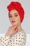 Kerstin - Red Cotton Turban - Ayse Turban