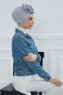 Kerstin - Light Grey Cotton Turban