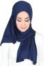Sigrid - Navy Blue Cotton Hijab - Ayse Turban