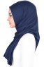 Sigrid - Navy Blue Cotton Hijab - Ayse Turban