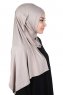 Sigrid - Taupe Cotton Hijab - Ayse Turban