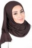 Sigrid - Brown Cotton Hijab - Ayse Turban