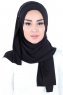 Sigrid - Black Cotton Hijab - Ayse Turban