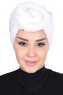 Sigrid - White Cotton Hijab - Ayse Turban