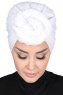 Sigrid - White Cotton Hijab - Ayse Turban